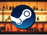 Un'immagine che mostra il gioco Apotheon e il logo di Steam.