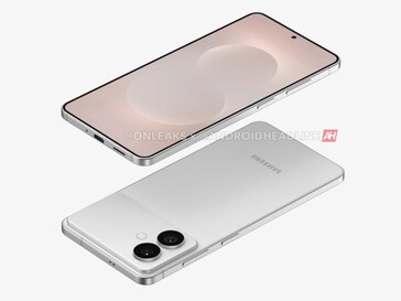 Un rendering non ufficiale che mostra un'altra angolazione del vociferato Galaxy S26 Edge. (Fonte immagine: OnLeaks via Android Headlines)