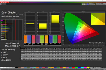 CalMan Precisione del colore (spazio colore target: sRGB, profilo: Standard)