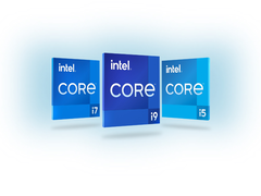 Un'opera d'arte che mostra le CPU Raptor Lake di Intel di fascia consumer