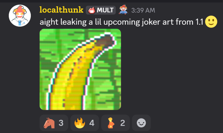 (Fonte: localthunk via Balatro Discord)