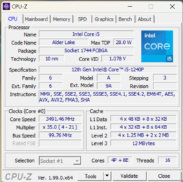 CPU-Z Principale