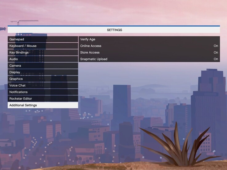 Impostazioni di gioco di GTA che mostrano l'opzione di verifica dell'età. (Fonte immagine: Tez2 su X)