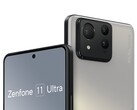 Un rendering di Zenfone 11 Ultra. (Fonte: evleaks)