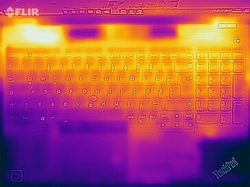 Temperature di superficie durante lo stress test (lato superiore)