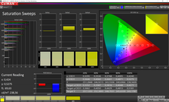 CalMAN Saturation Sweeps (gamma di colore target AdobeRGB)