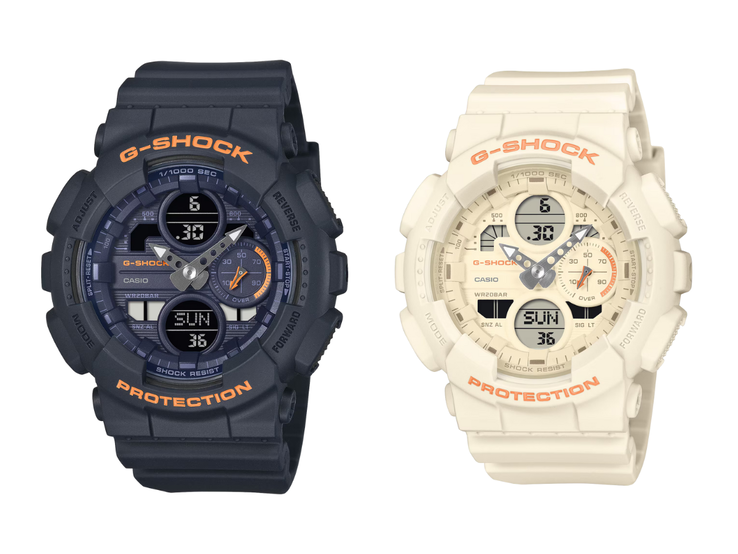 Gli orologi Casio G-Shock GMA-S140-2A (a sinistra) e GMA-S140-7A (a destra). (Fonte: Casio)
