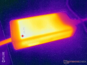 L'adattatore CA raggiunge oltre 42 C quando si utilizzano carichi impegnativi