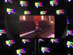 I 9 giochi possono essere acquistati a soli 10 dollari. Nella foto: Demon Turf in esecuzione sullo Steam Deck con più console portatili sullo sfondo. (Fonte immagine: Valve - modificata)