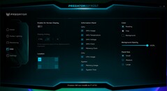 Predator Bifrost - Impostazioni OSD