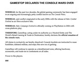 Uno screengrab della dichiarazione satirica di GameStop su X (fonte immagine: GameStop X)