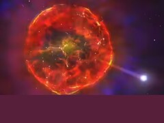 Un'immagine di una sfera rosso fuoco (Fonte immagine: Space.com; modificato)