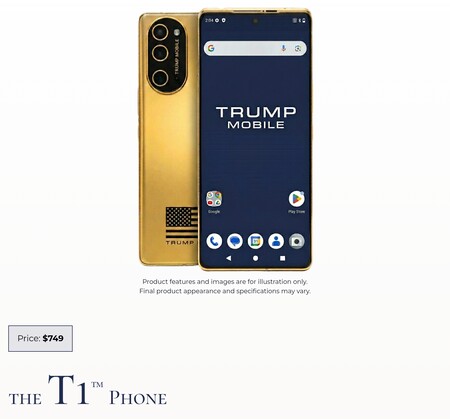 Il Trump T1 è attualmente in vendita a 749 dollari sul sito web di Trump Mobile