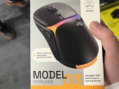 Dettagli della scatola del mouse da gioco Glorious Model O3. (Fonte immagine: @therightclicks su X)