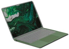Il MacBook Air del 2022 è stato raffigurato con una tacca in questo concept render fatto dai fan. (Fonte immagine: @AppleyPro - modificato)