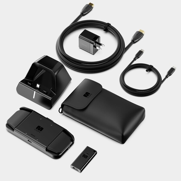 Il controller MCON è dotato di accessori opzionali come un dock, un caricatore e un dongle HDMI. (Fonte immagine: Ohsnap)
