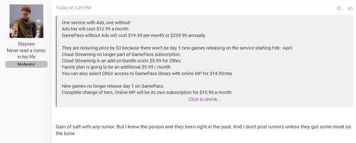 Vengono mostrate le modifiche trapelate relative a Xbox Game Pass