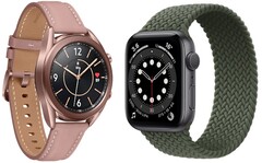 Il monitoraggio del glucosio potrebbe arrivare sui futuri smartwatches di Samsung e Apple. (Fonte: Samsung Galaxy Watch 3/Apple Watch Series 6).