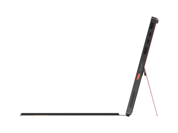 OneXPlayer Super X assomiglia al ROG Flow Z13 dal lato. (Fonte: One-Netbook)