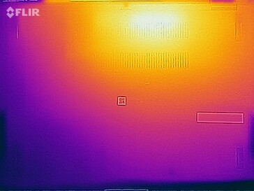 Temperature di superficie durante lo stress test (lato inferiore)