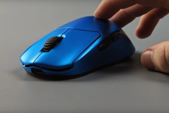 Mouse ultraleggero Vaidemi Nimbus con guscio solido in blu