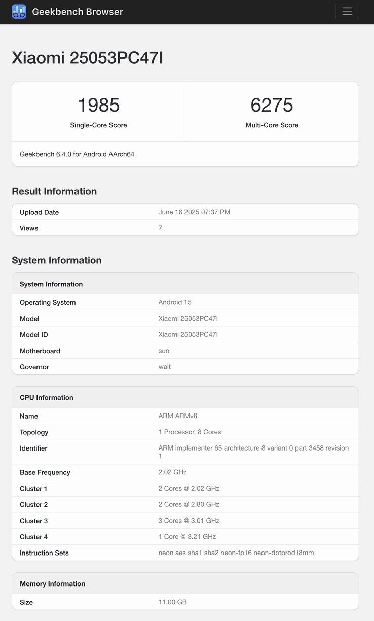 (Fonte: Geekbench)