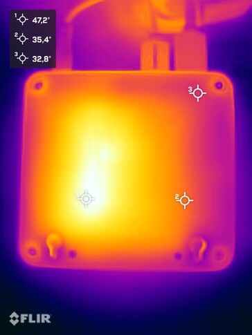 GMKtec NucBoc M3 Ultra durante il test di stress (lato inferiore)