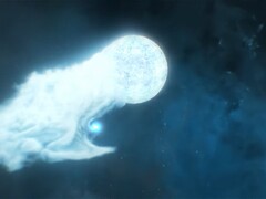 Un'immagine concettuale del buco nero che mangia la stella (Fonte: video NASA via YouTube; screenshot modificato)