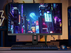 Il rinnovato ROG Strix XG27UCS può passare dalle modalità 4K 160Hz e FHD 324Hz. Nella foto: un'immagine promozionale che mostra una configurazione con il monitor da gioco. (Fonte: Asus)