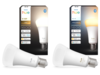 Le lampadine intelligenti Philips Hue A67 E27 White (a sinistra) e White ambiance (a destra) 1600. (Fonte: Philips Hue)