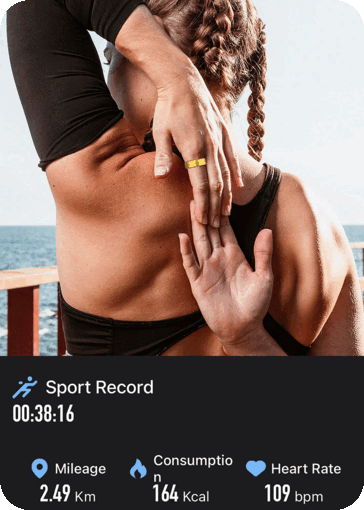 L'anello intelligente Qring Titan Pro registra i passi compiuti, le calorie bruciate e il tempo attivo trascorso (fonte: Qring)