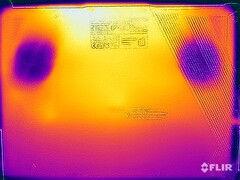 Test di sollecitazione delle temperature superficiali (in basso)