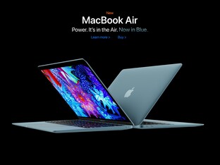 Concetto 2022 Apple MacBook Air in blu (fonte: @ld_vova)