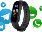 La Mi Band 6 potrebbe permettere agli utenti di comunicare tramite i servizi di messaggeria più popolari. (Fonte immagine: Xiaomi (Mi Band 5 nella foto)/Medium - modificato