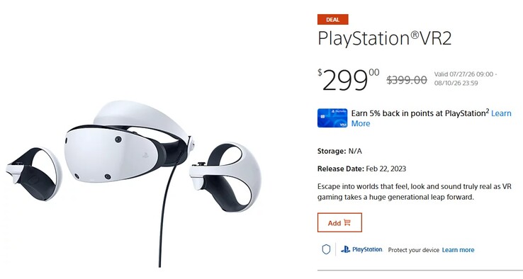 PSVR 2 è in vendita con uno sconto di 100 dollari. 