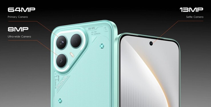 Tecno Pova 7 Pro vanta una fotocamera principale Sony IMX682 da 64 MP (Fonte: Tecno)