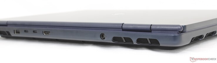 Posteriore: USB-A 3.2 Gen. 1 (5 Gbps), 1x USB-C Thunderbolt 4 con DisplayPort 2.1 (40 Gbps), 1x USB-C 3.2 Gen. 2 con DisplayPort + Power Delivery (10 Gbps), HDMI 2.1, adattatore CA