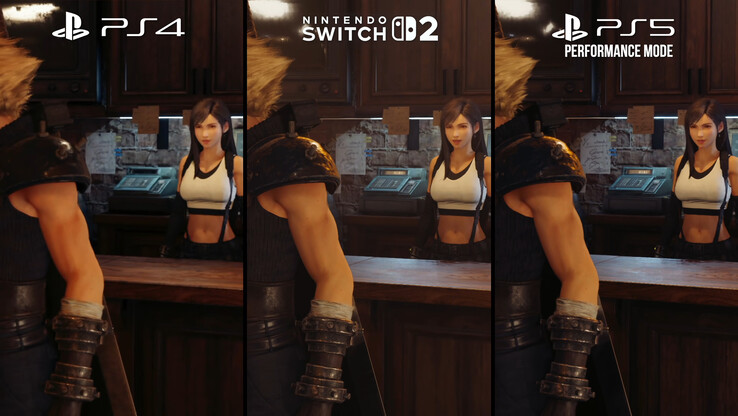 La maggior parte degli effetti si confronta favorevolmente con Nintendo Switch 2 rispetto a PlayStation 4, ma le ombre e la distanza di disegno a bassa risoluzione rispetto a PlayStation 5 rappresentano un fattore. [Credito immagine: Digital Foundry]