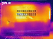 Temperature superficiali del lato inferiore del case, carico di lavoro prolungato