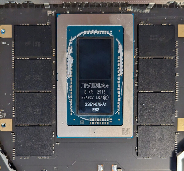 Un primo piano del chipset RTX Spark di Nvidia.