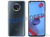 Un nuovo rendering del Redmi Note 9 5G. (Fonte: Weibo)