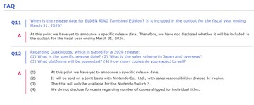 I Duskbloods e l'Elden Ring Switch 2 nelle FAQ del rapporto sui guadagni di Kadokawa