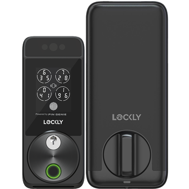 Visage di Lockly ha una pletora di opzioni di sblocco: sblocco del volto, biometria, carte RFID, codici PIN e le buone vecchie chiavi di metallo. (Fonte: Lockly)