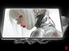 Il tablet da gioco di nuova generazione è dietro l'angolo. Nella foto: un'immagine promozionale che mostra il display di RedMagic Astra.