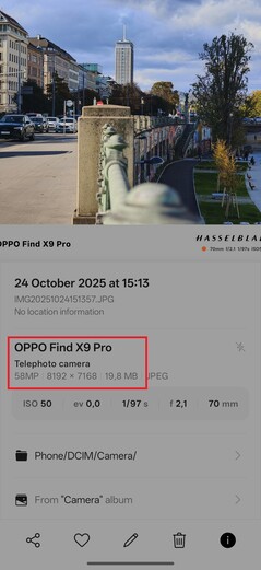 Inutile dire che le dimensioni dell'immagine aumentano. Qui è di 20MB rispetto a circa 6MB a 12MP.