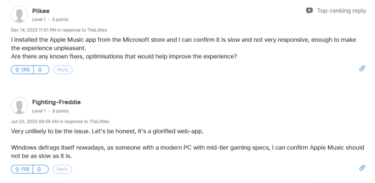 (Fonte: Apple Support Community)