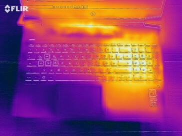 Distribuzione del calore sotto carico (lato superiore)