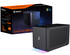 Le nuove Gaming Box AORUS di Gigabyte sono le prime eGPU raffreddate ad acqua. (Fonte immagine: Gigabyte)