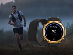 Una nuova versione dell&#039;App Zepp per Android offre il supporto per BioCharge (Helio Strap e T-Rex 3 Pro nella foto). (Fonte immagine: Amazfit, modificato)
