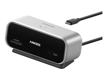 Hub USB-C da tavolo Anker in colore argento starlight